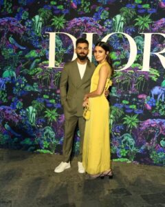 Virat Kohli in a suit and Anushka Sharma in Dior were stylish
