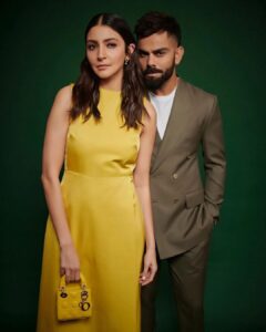 Virat Kohli in a suit and Anushka Sharma in Dior were stylish