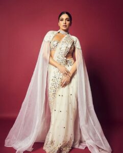 Bhumi Pednekar Dazzles With Sheer Net Saree And Risqué Choli