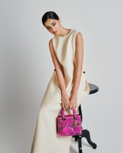 Ananya Panday introduced a rani pink Lady Dior purse