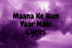 Maana Ke Hum Yaar Nahi Lyrics