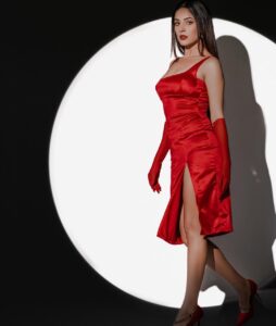 Shehnaaz Gill Breaks the Internet in a Rs. 17k red midi dress