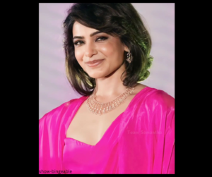 Samantha Ruth Prabhu Wears Cape With Fuschia Pink Silk Saree